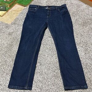 Ladies BODEN JEANS UK 20 Long The Cambridge Ankle Skimmer straight leg dark blue